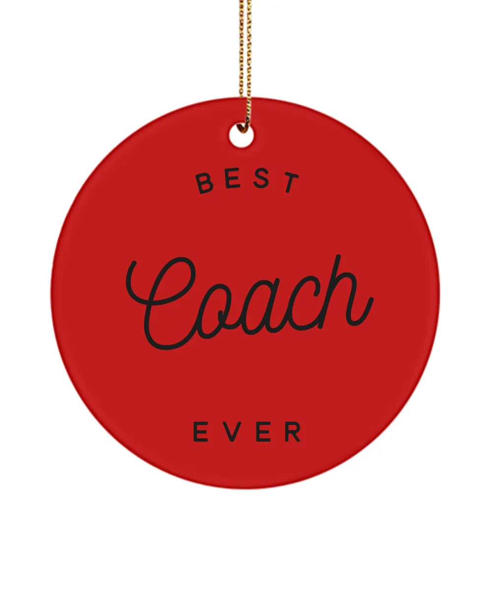 Baseball Coach Gifts Football Coach Soccer Coach Gifts Best Coach Ever Christmas Tree Ornament