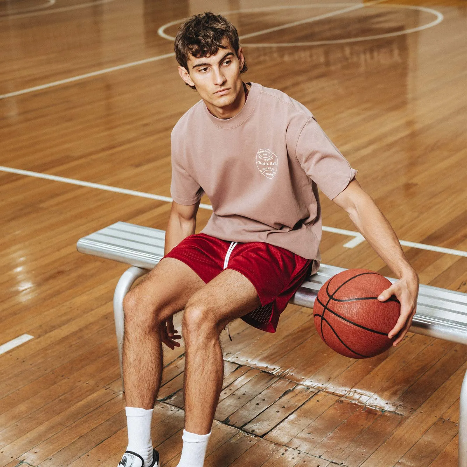 Basketball & Friends Fundamentals Members Mesh Shorts - Bordeaux