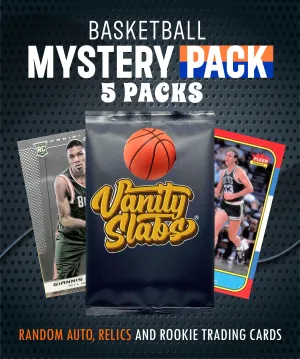 Basketball Foil Mystery 5 Packs (Random Auto, Relics and Rookie Trading Cards)