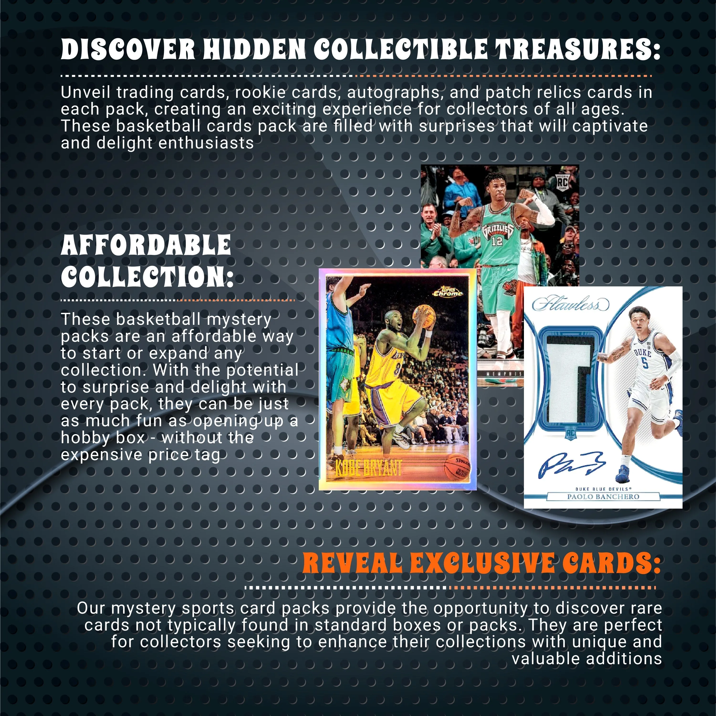 Basketball Foil Mystery 5 Packs (Random Auto, Relics and Rookie Trading Cards)