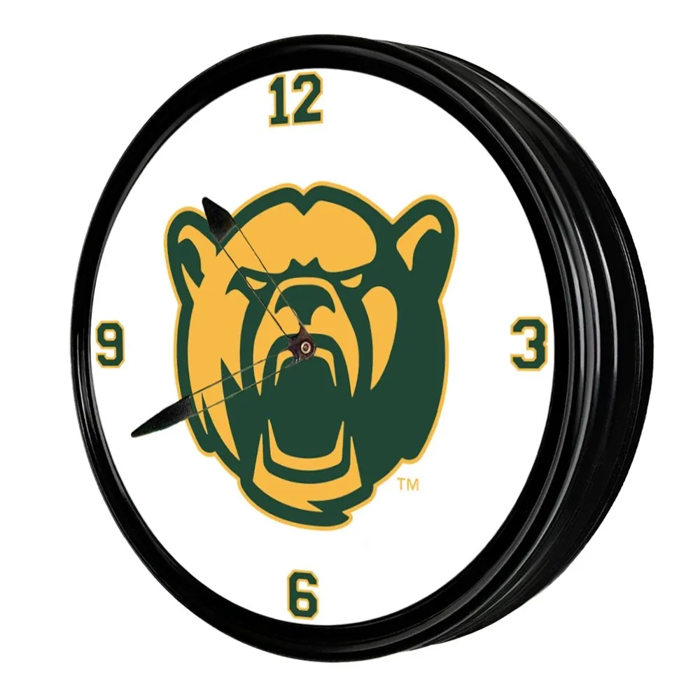 Baylor Bears: Bear Logo - Retro Lighted Wall Clock