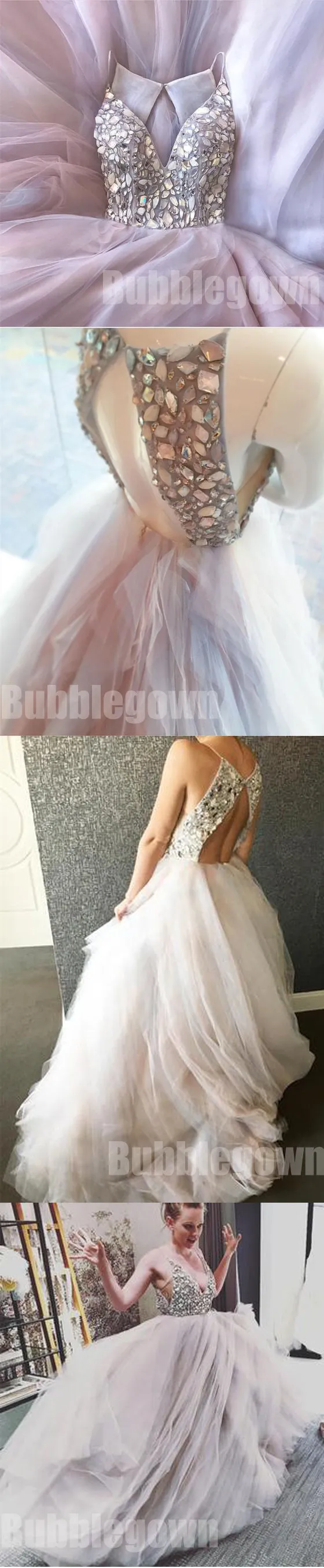 Beaded Top Open Back Charming Popular Cheap Long Evening Prom Dresses, BGP028