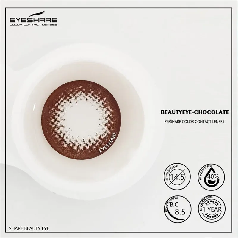 Beautyeye Chocolate 14.5mm 1 Pair | 1 Year