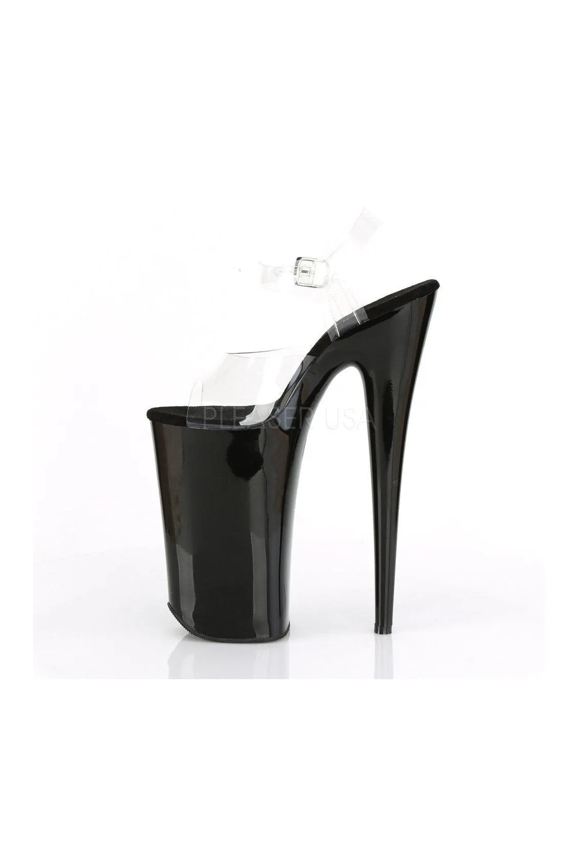 BEYOND-008 Platform Sandal | Black Vinyl