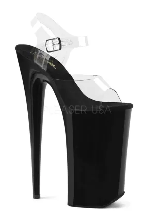 BEYOND-008 Platform Sandal | Black Vinyl