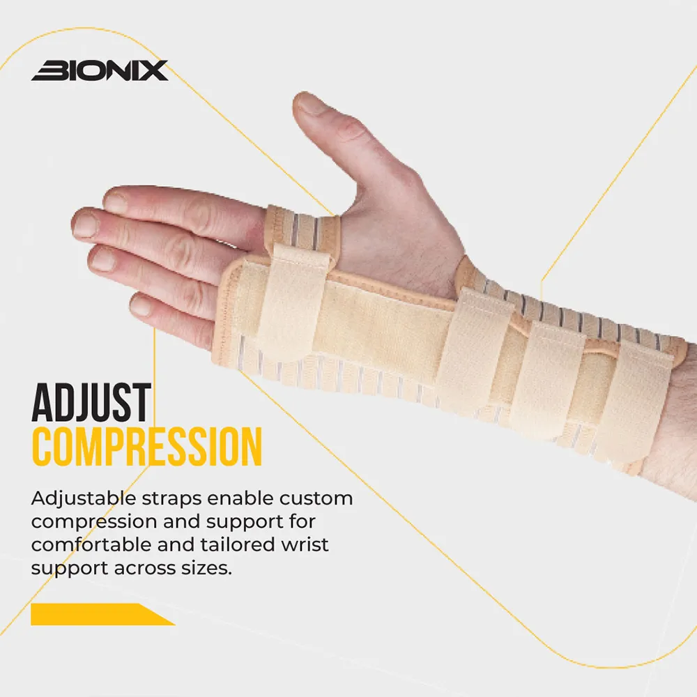 Bionix BEIGE WRIST SUPPORT - RIGHT SMALL to EXTRA LARGE - Hand and Wrist Support