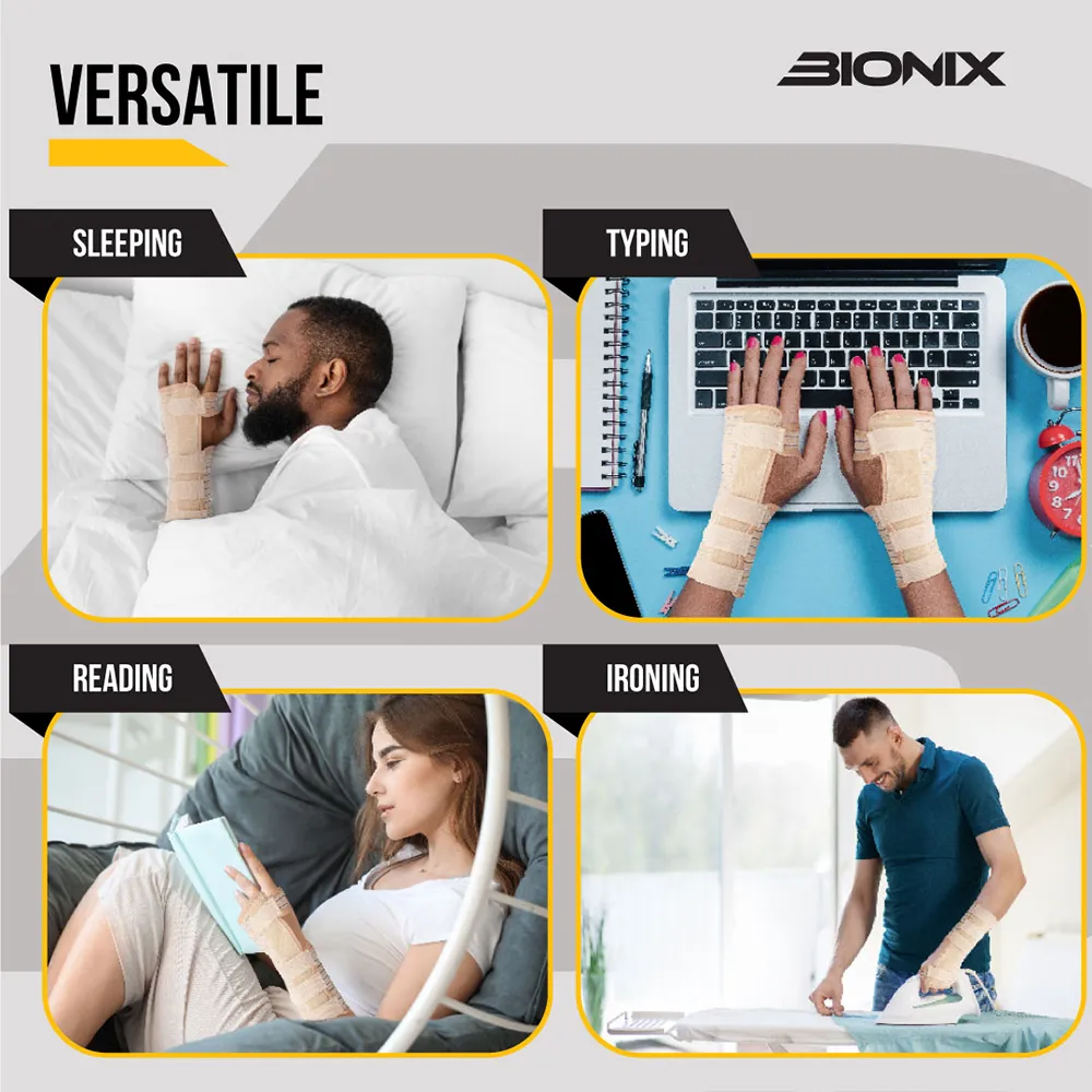 Bionix BEIGE WRIST SUPPORT - RIGHT SMALL to EXTRA LARGE - Hand and Wrist Support