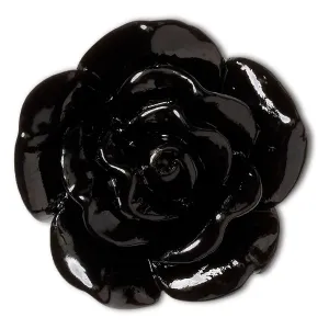 Black Flower Jibbitz