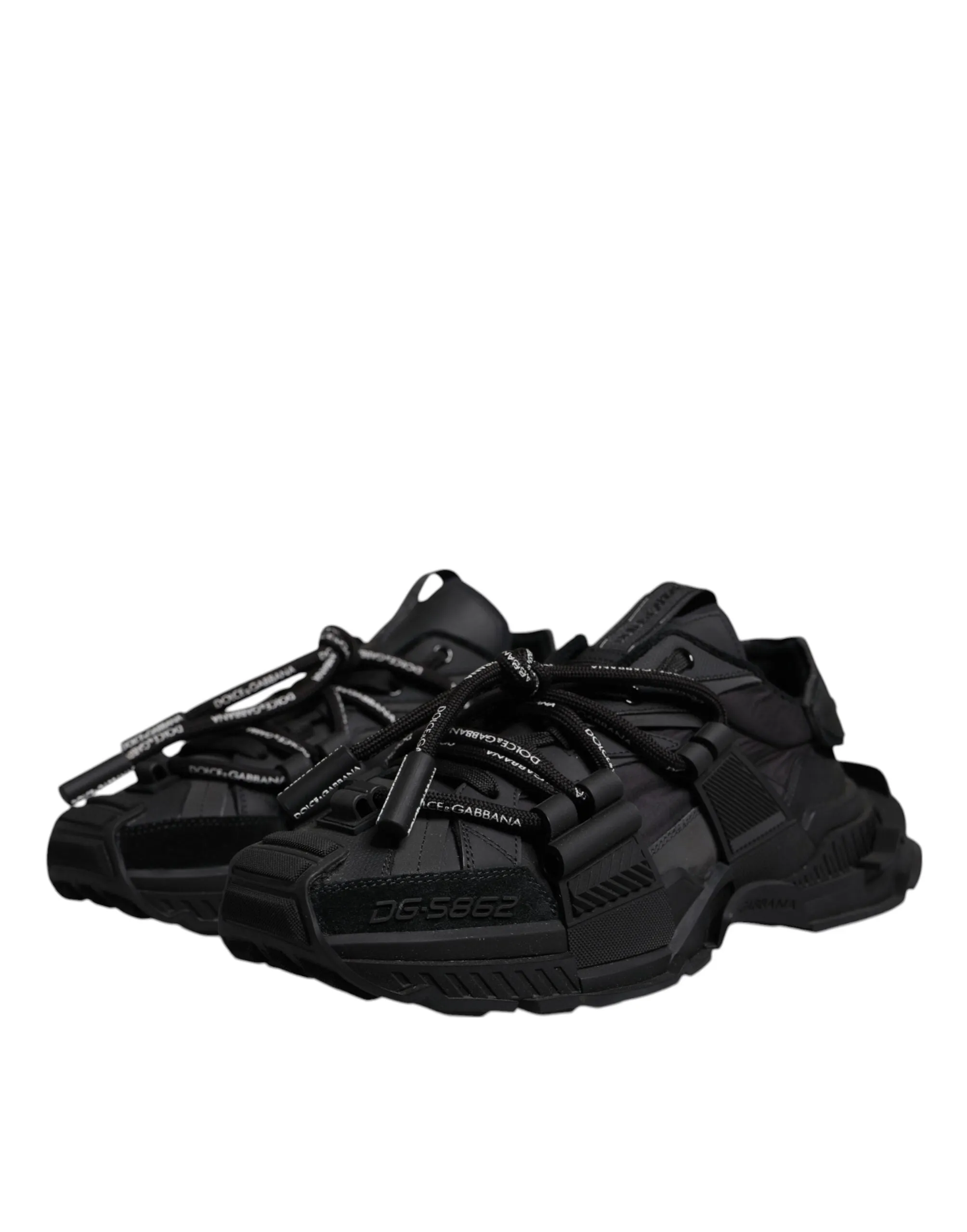 Black Low Top Space Lace Up Sneakers Shoes