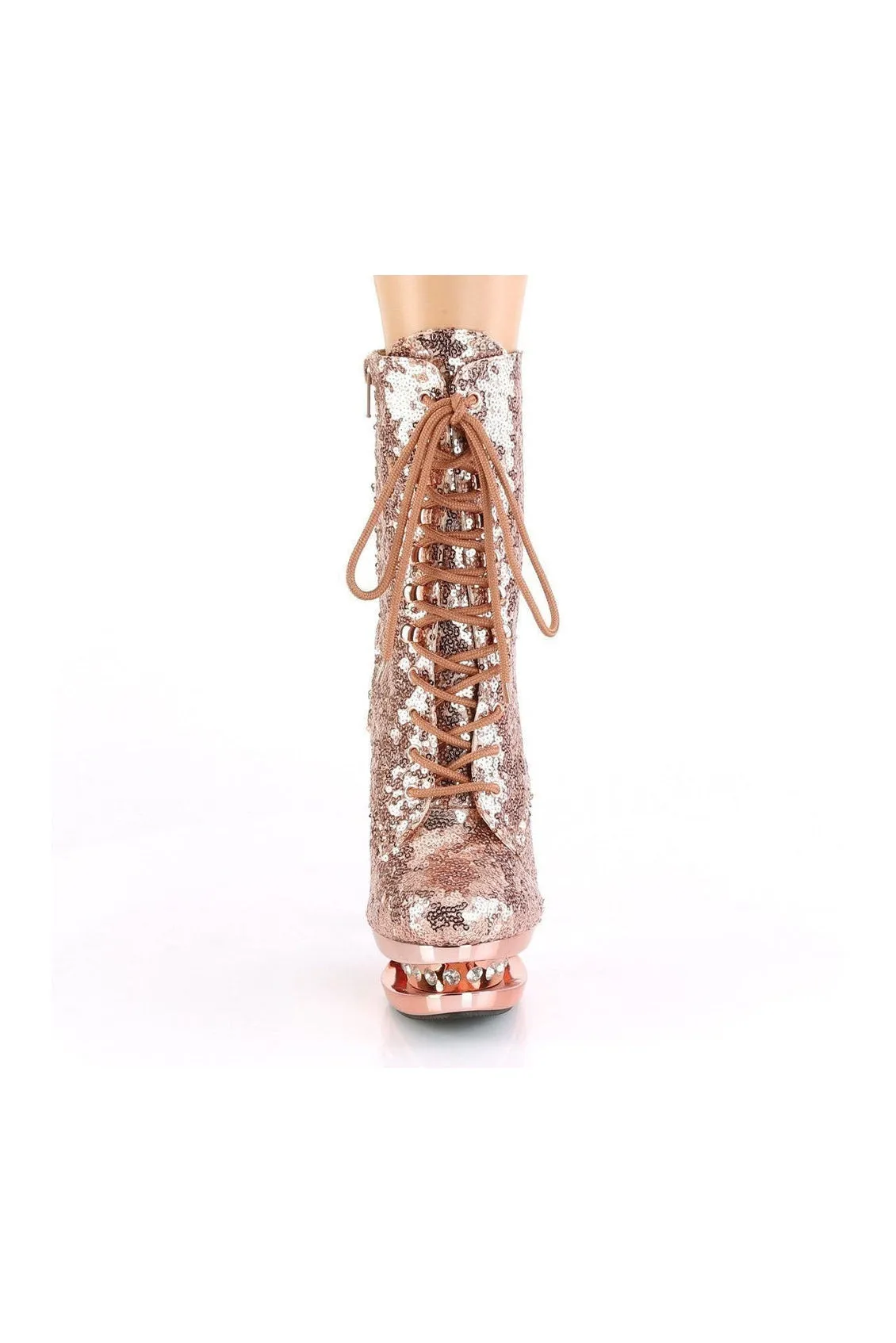 BLONDIE-R-1020 Exotic Boot | Gold Sequins