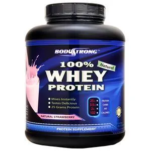 BodyStrong 100% Whey Protein - Natural Strawberry 5 lbs