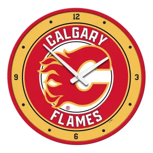 Calgary Flames: Modern Disc Wall Clock