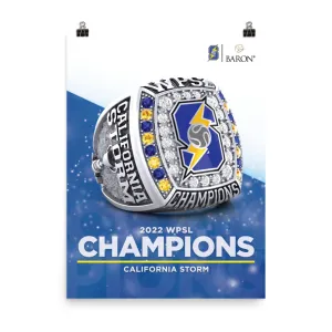 California Storm Soccer 2022 Championship Poster