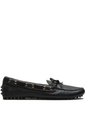 Car Shoe grained-leather driving shoes
