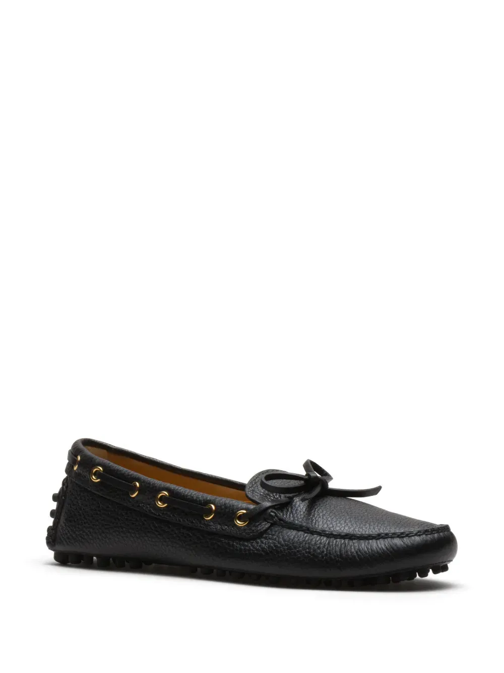 Car Shoe grained-leather driving shoes