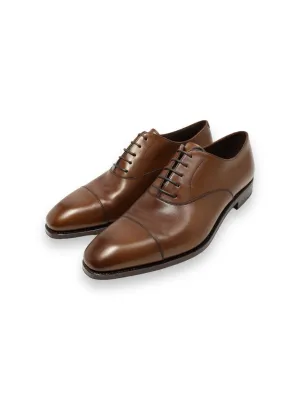 Carmina Dark Brown Cap Toe Oxford Lace-ups