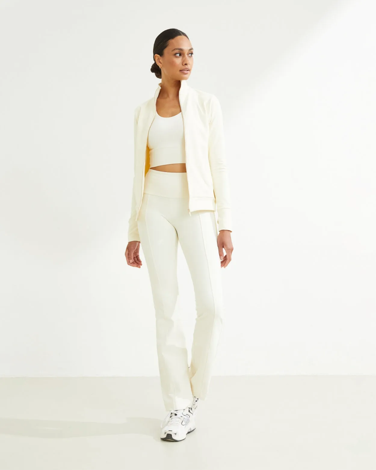 Celine Flared Topstitch Leggings | Off White