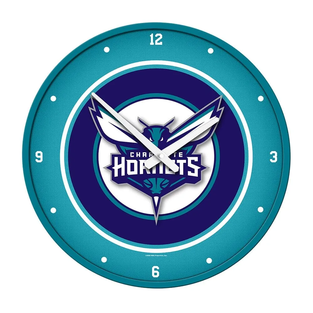 Charlotte Hornets: Modern Disc Wall Clock