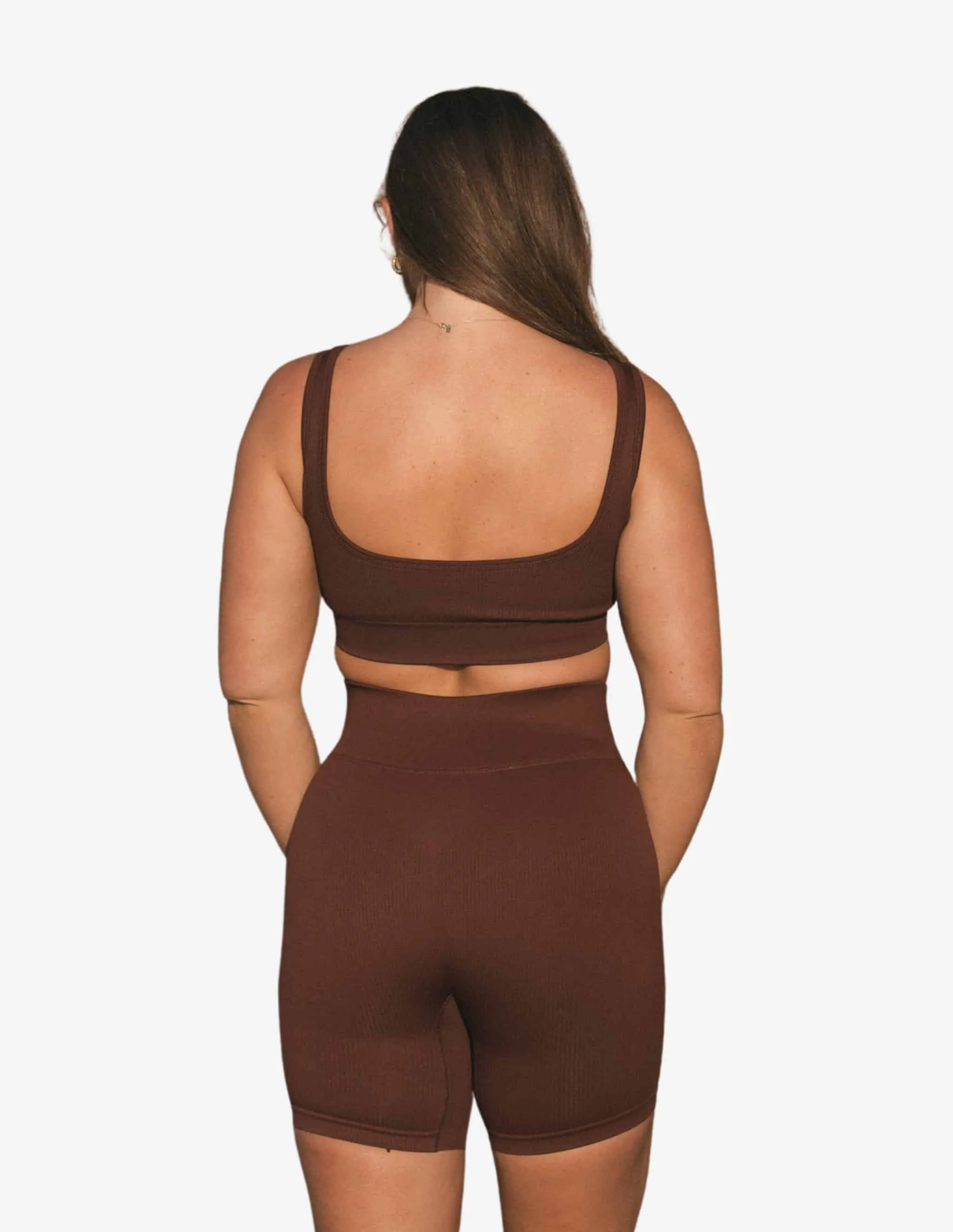 Chocolate Seamless Sports Bra