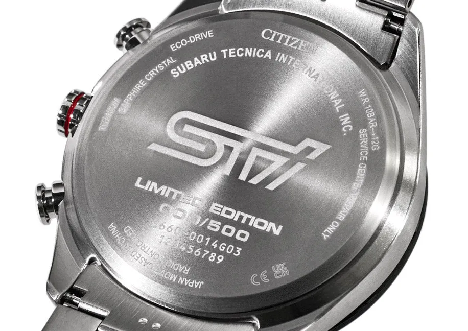 Citizen Eco-Drive X Subaru STi 2025 Sports Chronograph Titanium Limited Edition STSG24100010