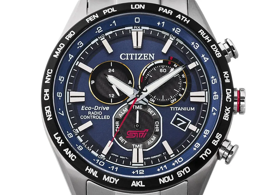 Citizen Eco-Drive X Subaru STi 2025 Sports Chronograph Titanium Limited Edition STSG24100010
