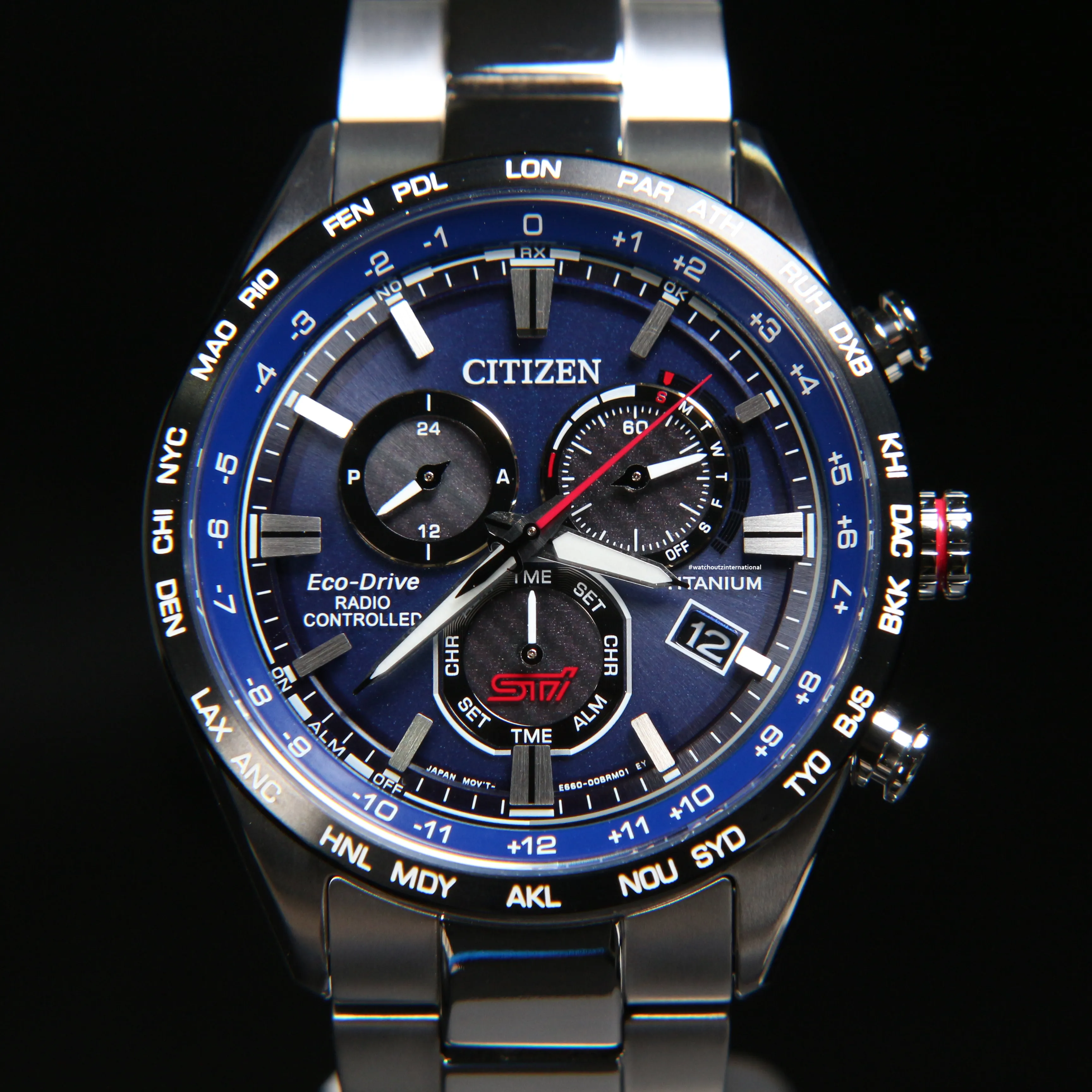 Citizen Eco-Drive X Subaru STi 2025 Sports Chronograph Titanium Limited Edition STSG24100010
