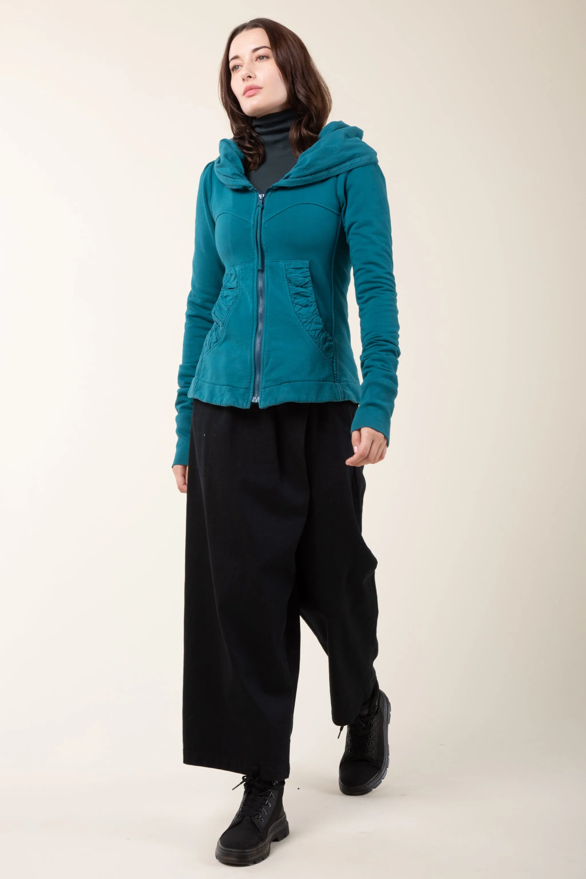 Cloak Hoodie in Peacock