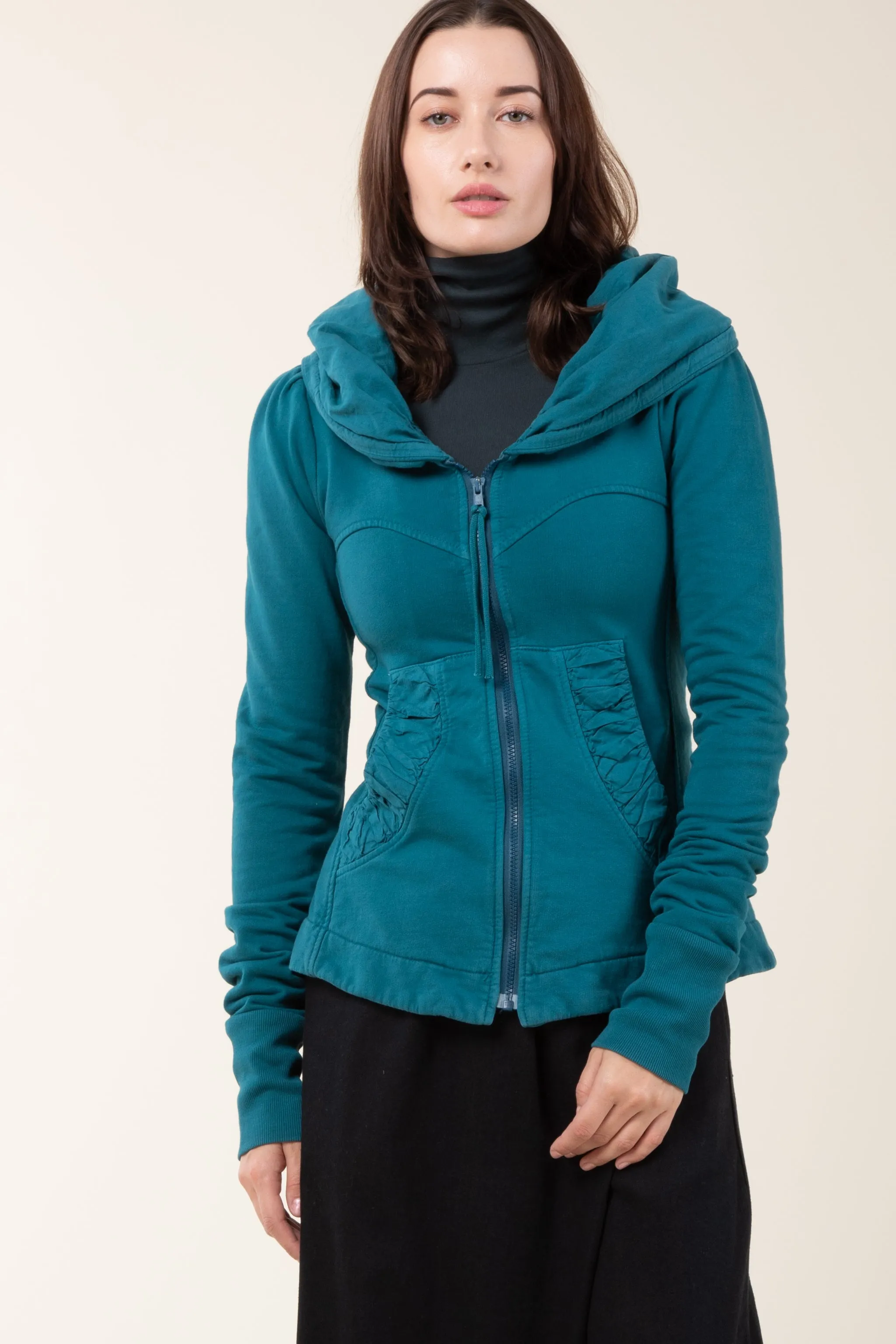 Cloak Hoodie in Peacock