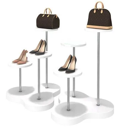 Clothing and Shoes Window Display Stand, Display Racks for Shoe Store, Small Shelves for Bag Store Display.