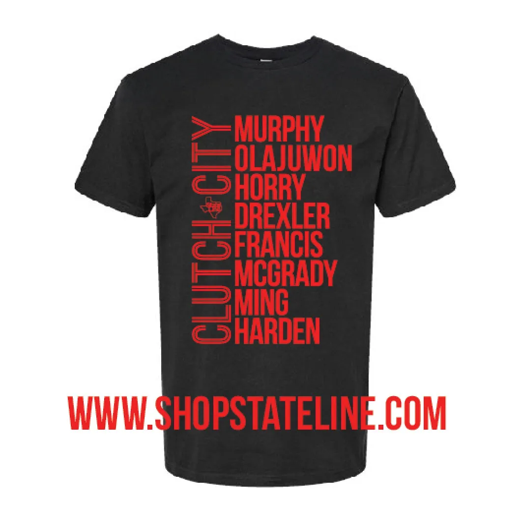 Clutch City Legends -Black and Red Unisex