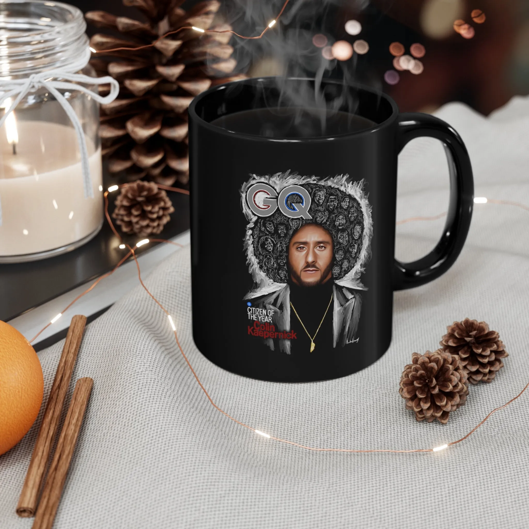 Colin Kaepernick | GQ | Justified  | Quote | Black Coffee Mug