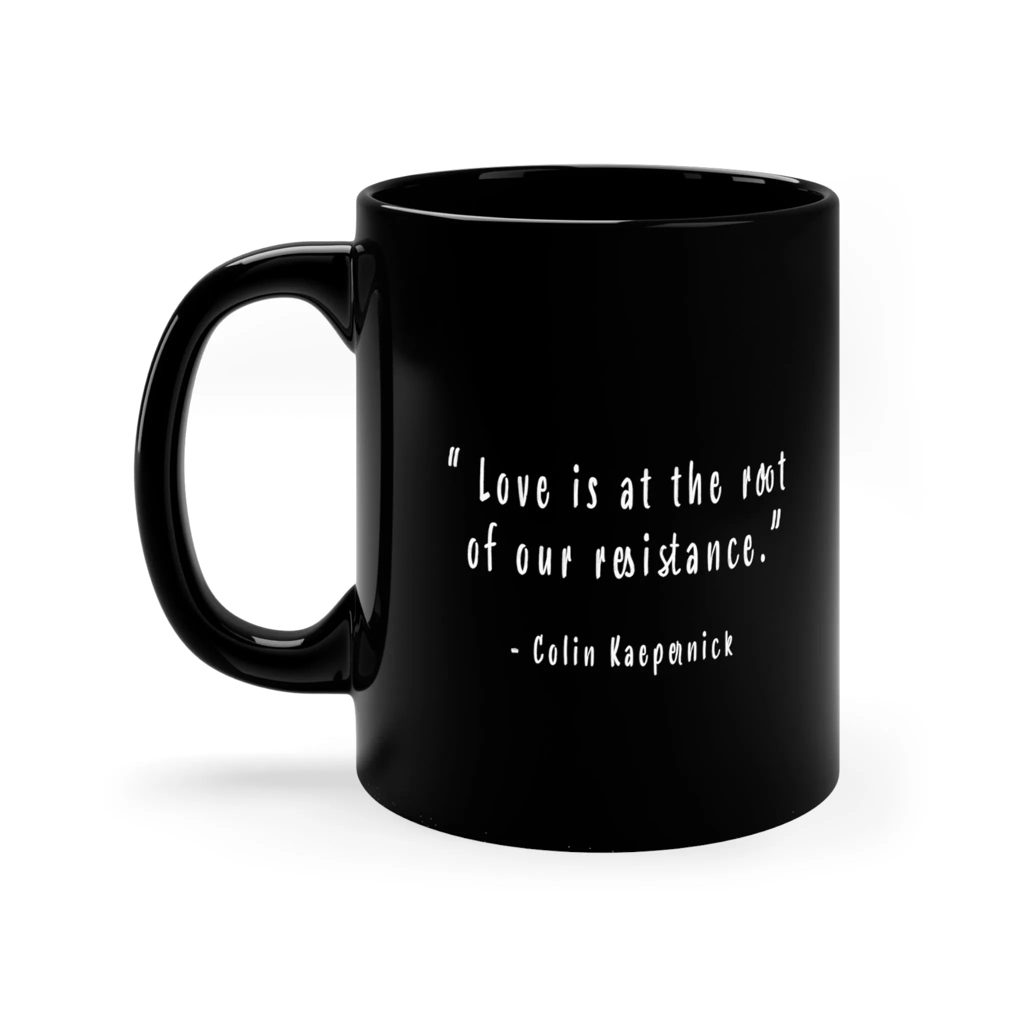 Colin Kaepernick | GQ | Justified  | Quote | Black Coffee Mug