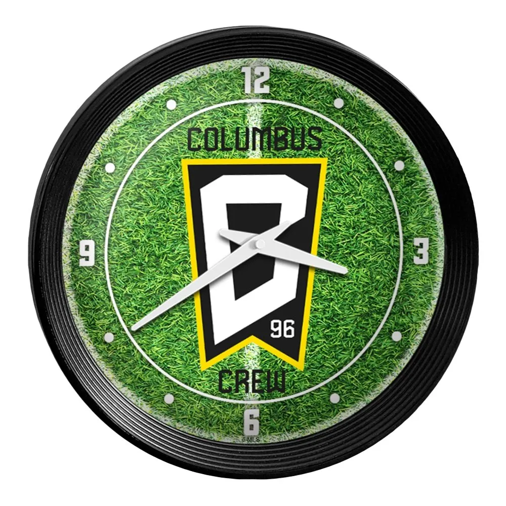 Columbus Crew: Pitch - Ribbed Frame Wall Clock