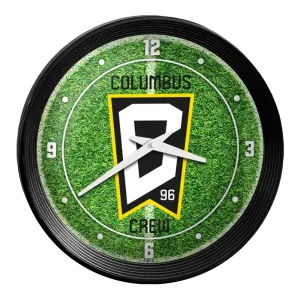 Columbus Crew: Pitch - Ribbed Frame Wall Clock