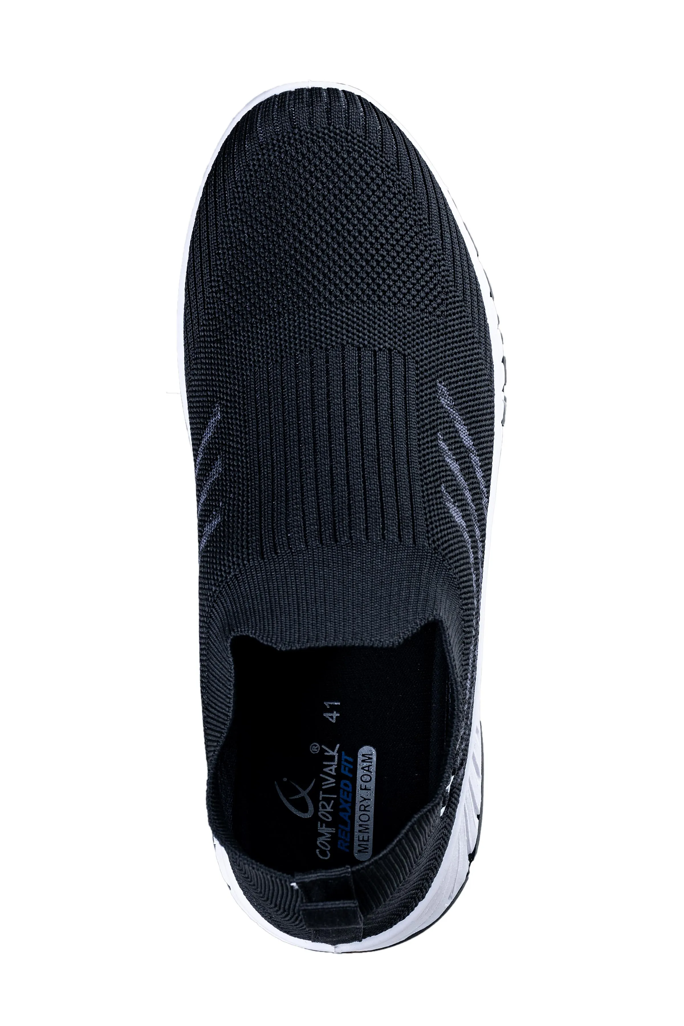 Comfort Walk Gents Black Sports Shoe