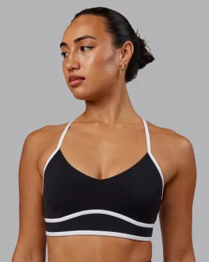 Contrast Sports Bra - Black-White