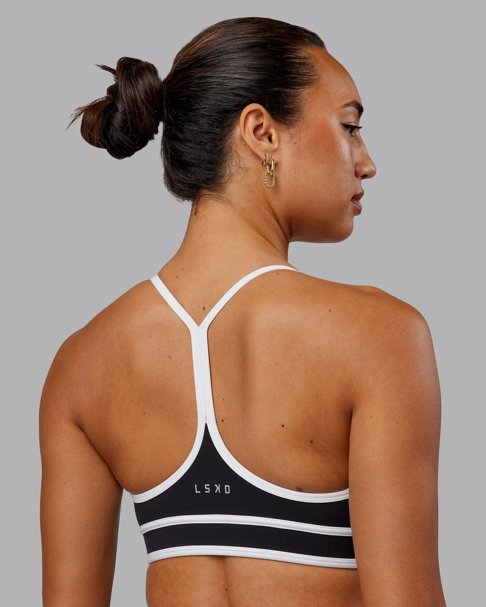 Contrast Sports Bra - Black-White