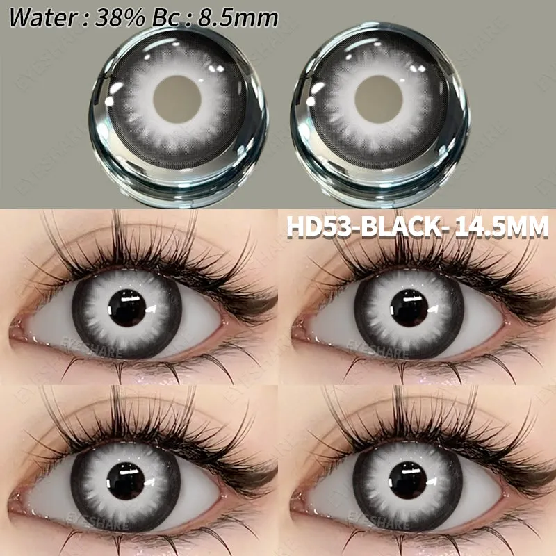 Cosplay HD53 Black 14.2mm 1 Pair | 1 Year