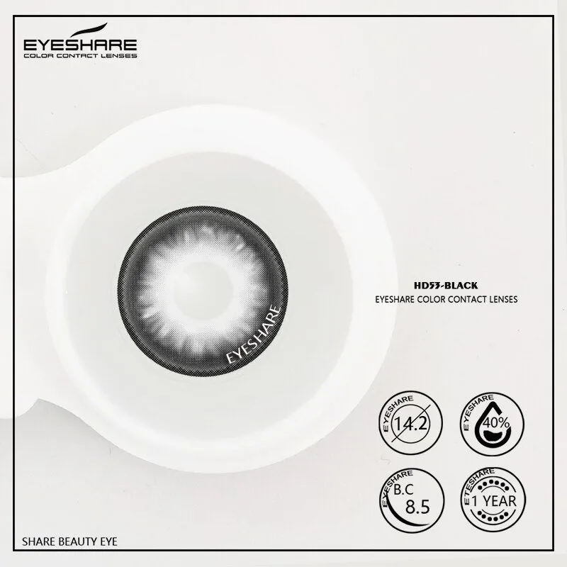 Cosplay HD53 Black 14.2mm 1 Pair | 1 Year