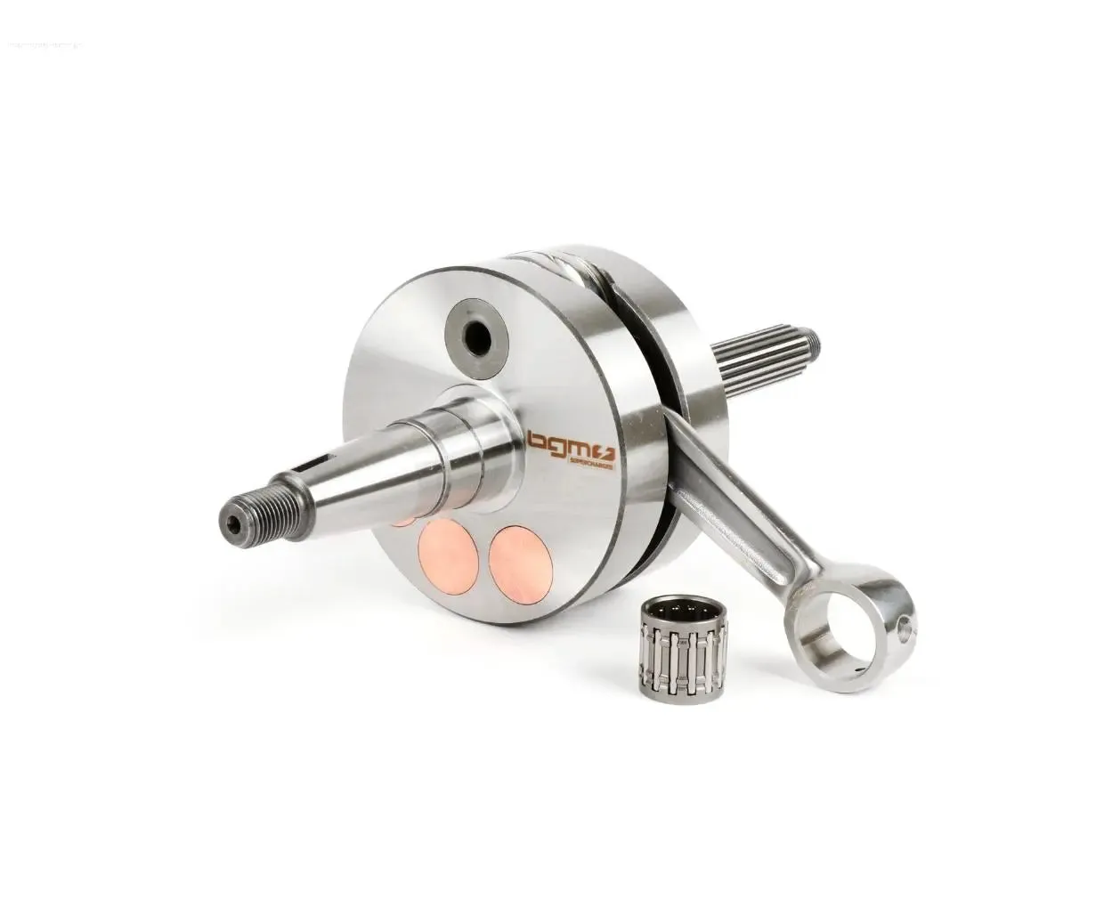 Crankshaft Long Stroke BGM Evolution 2 55mm Stroke 110mm Conrod | Piaggio Maxi 2-stroke, Aprilia SR125, Gilera Runner 125FX, 180FXR, Italjet Dragster 125, 180, Piaggio SKR125, SKR150, TPH125, Skipper125, Skipper150, Hexagon 125EX, 150E