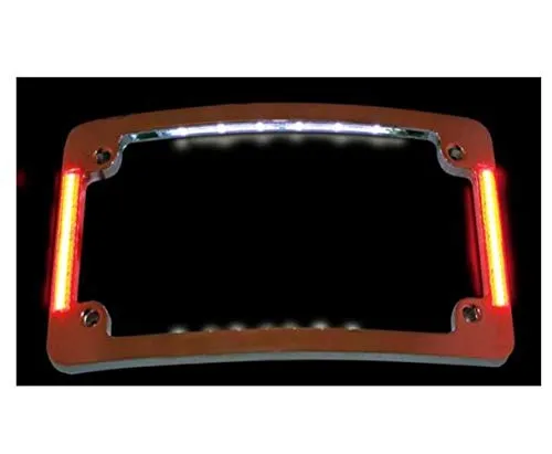 Custom Dynamics Chrome Tri-Radius All-in-One LED License Plate Frame TF06-C
