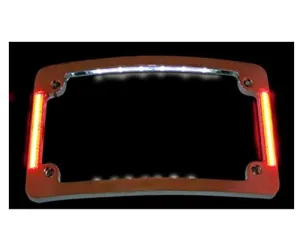 Custom Dynamics Chrome Tri-Radius All-in-One LED License Plate Frame TF06-C