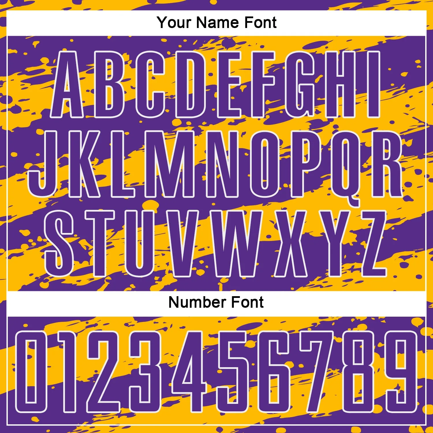 Custom Purple Gold-White Splash Sublimation Soccer Uniform Jersey