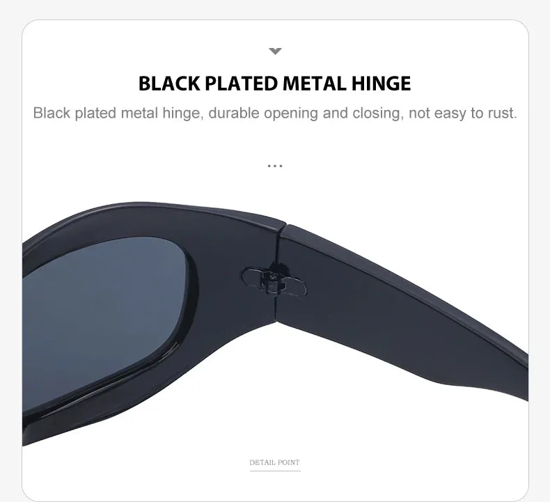 Cyber Y2K Punk Steampunk Sunglasses – UV400 Square Sports Shades for Women & Men
