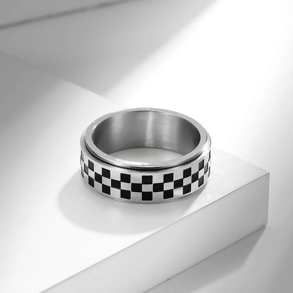 Cycolinks Checkered Flag Spinner Ring BOGOF