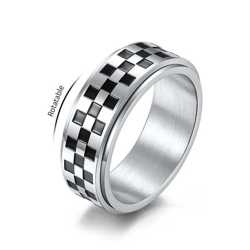 Cycolinks Checkered Flag Spinner Ring BOGOF