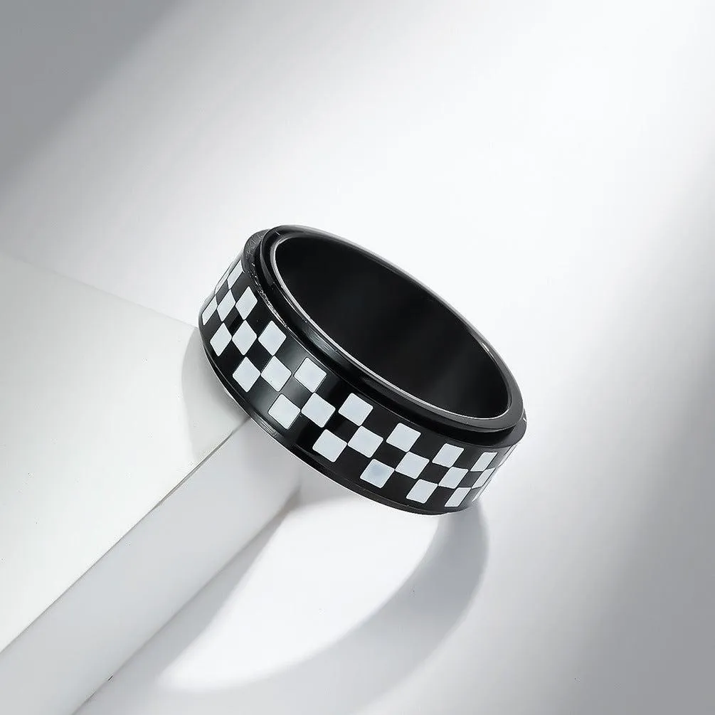 Cycolinks Checkered Flag Spinner Ring BOGOF
