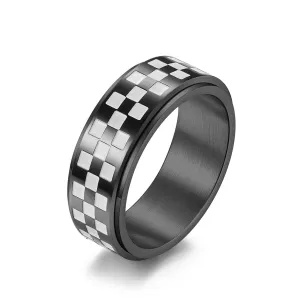 Cycolinks Checkered Flag Spinner Ring