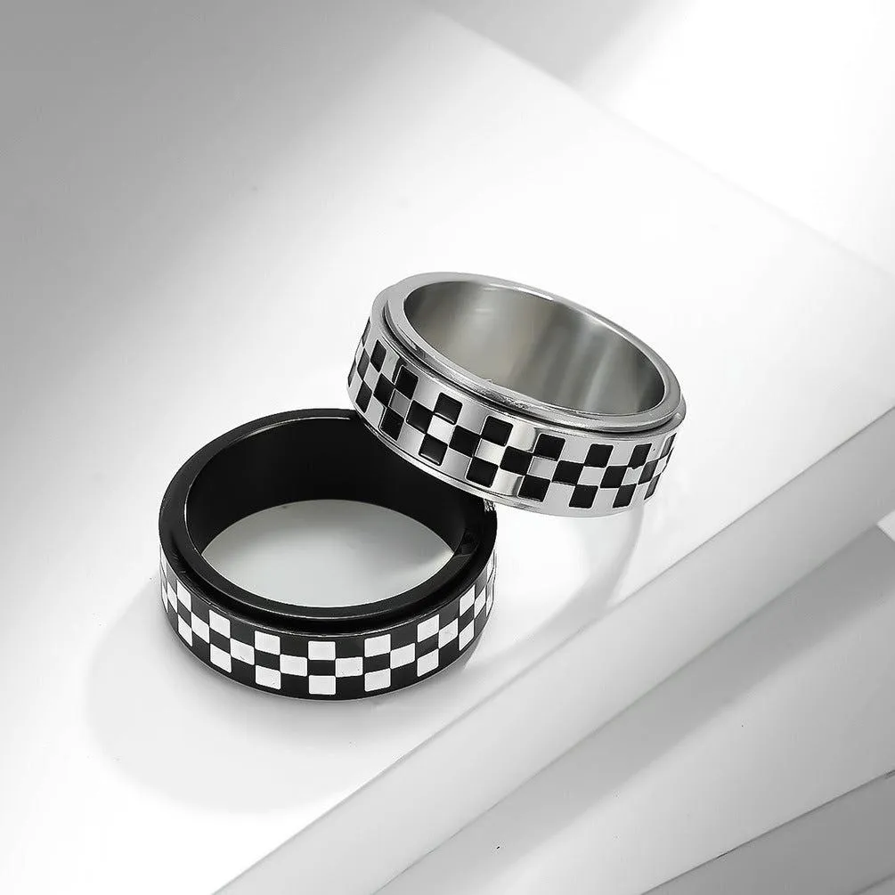 Cycolinks Checkered Flag Spinner Ring