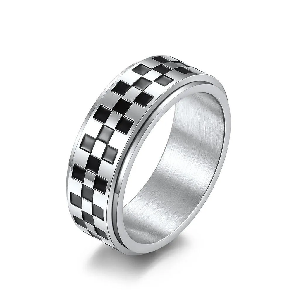 Cycolinks Checkered Flag Spinner Ring